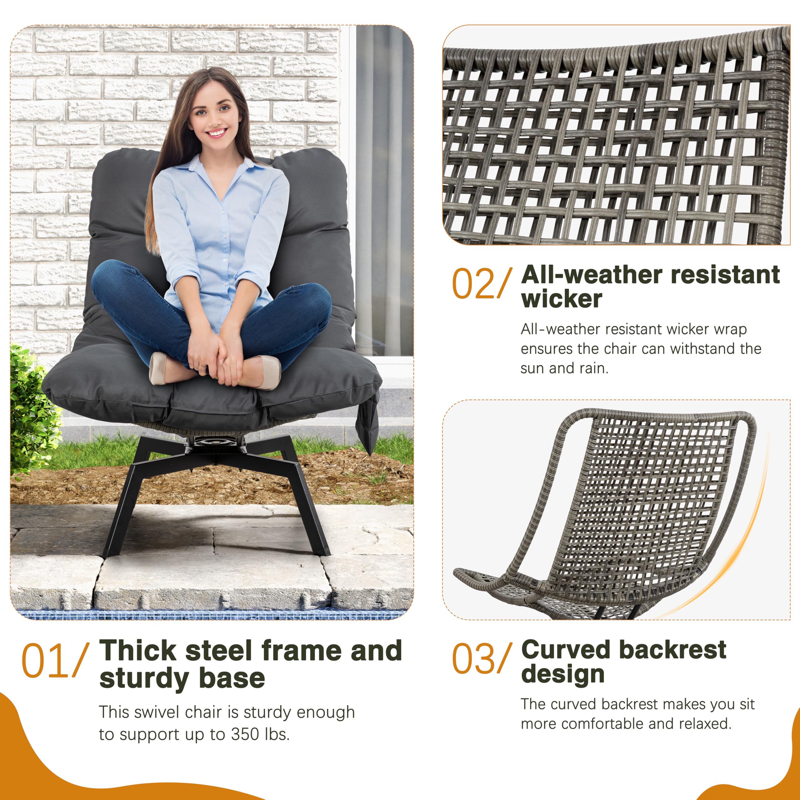 Shintenchi sturdy-steel-frame offers stable, rust-resistant support against breezes