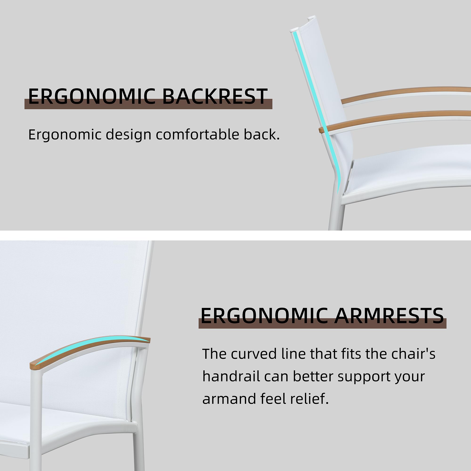 Shintenchi textilene fabric seat offers breathable comfort in warm days