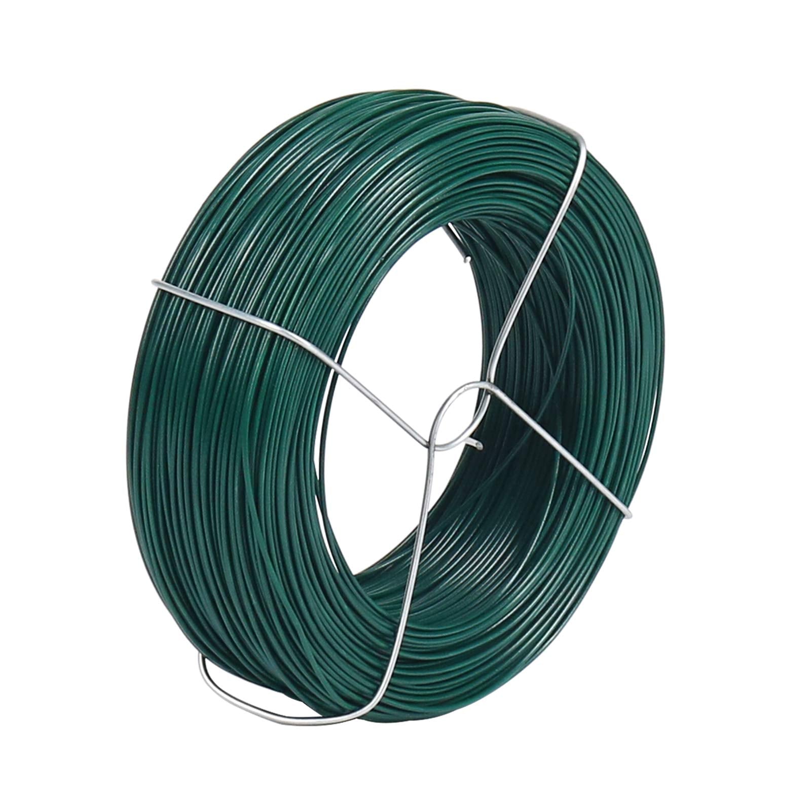 Shintop 328ft twist tie in green for discreet garden support of vines
