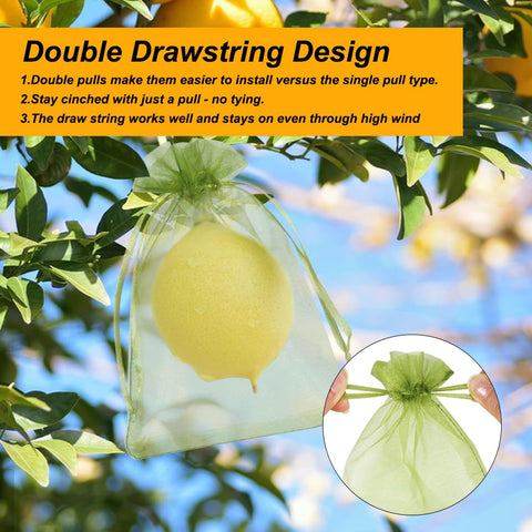 Shintop drawstring netting bag closeup shows easy secure seal