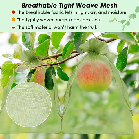 Shintop drawstring closure enables quick, secure fruit coverage