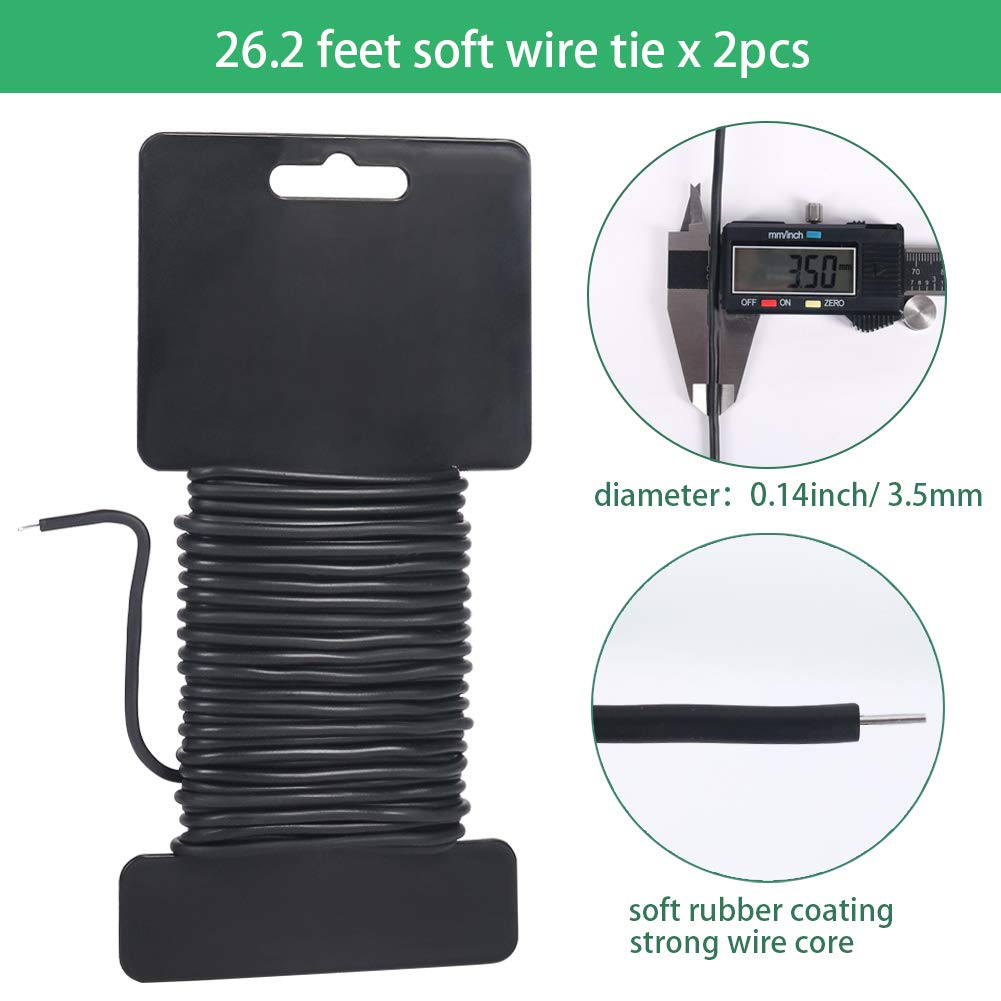 Shintop garden ties soft rubber coating protects stems