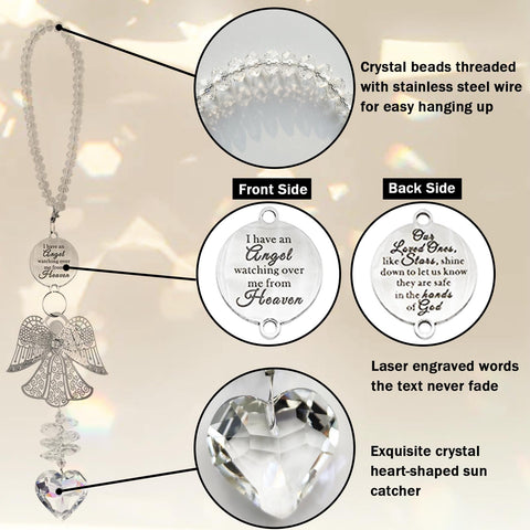 Shinyrize angel memorial suncatcher ornaments home with a calming reminder