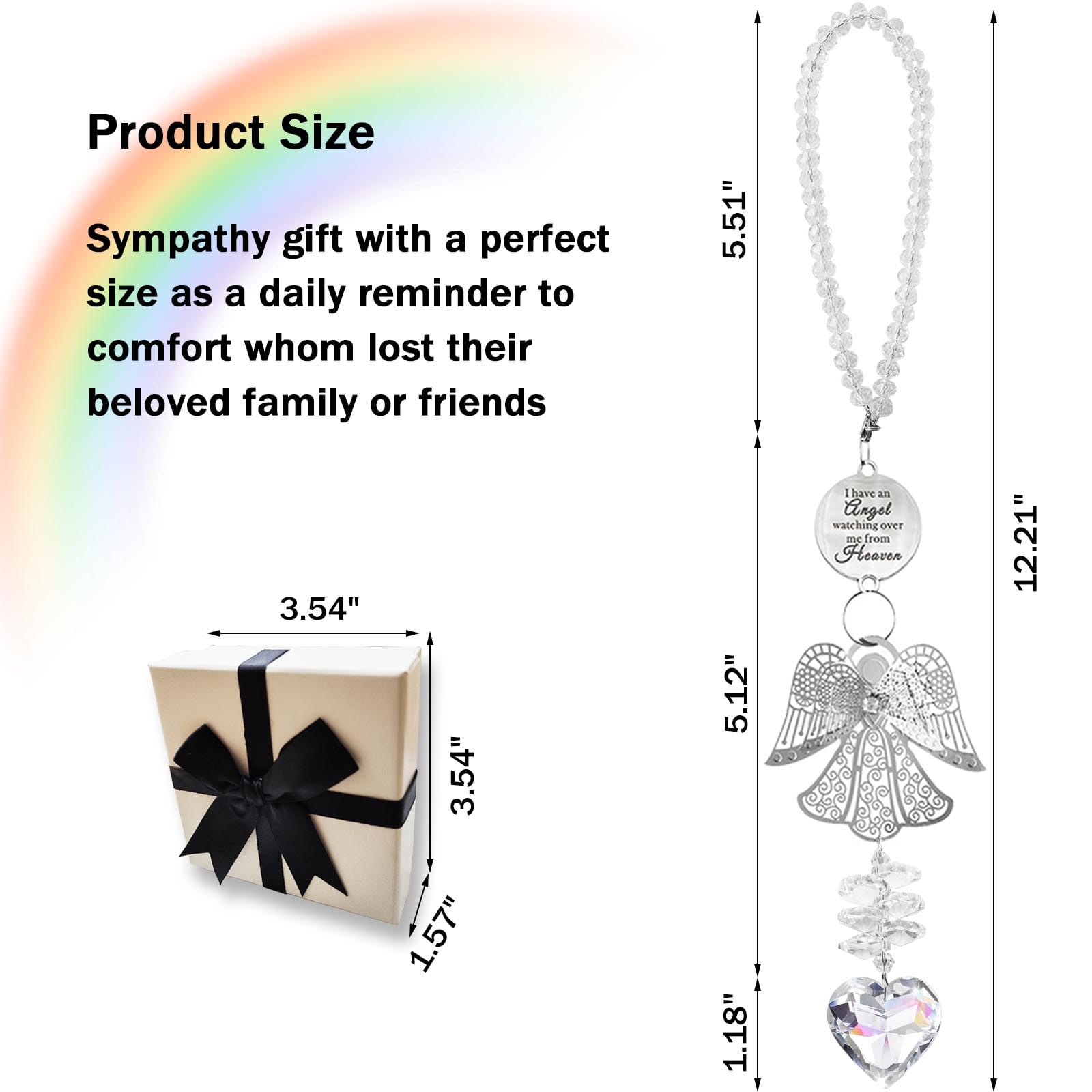 Shinyrize sun catcher rainbow-maker creates vivid rainbow reflections in sunlight