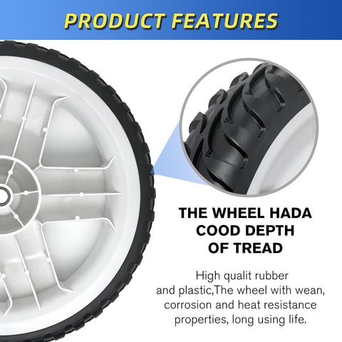 Shiosheng Toro drive wheels in use on a mower, offering steady traction.