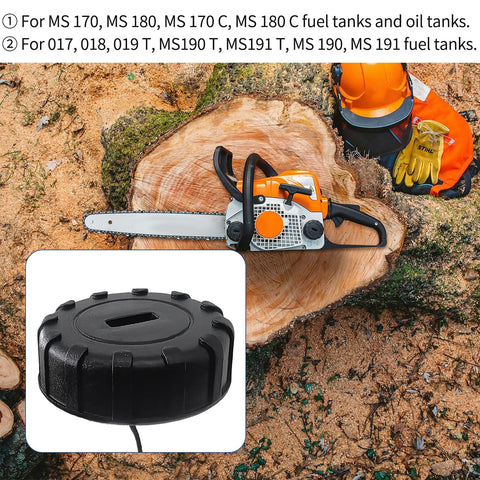 shiosheng fuel cap on chainsaw tank during installation