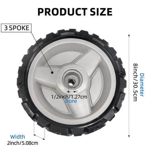 Shiosheng two-pack wheel set for quick, easy mower maintenance.