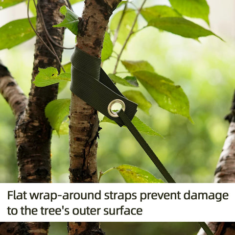 Shitailu rope-65-6-feet-strong anchors trees and garden features.