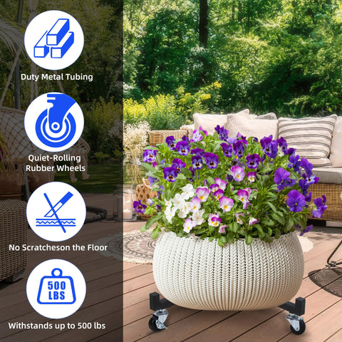 Shitailu 250 lb capacity plant stand for indoor and outdoor use.