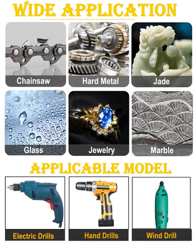 Shitime titanium-coated emery extends tool life for durable use.