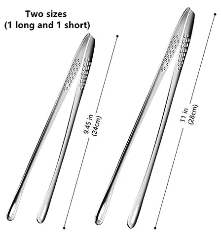 Shiyueshiri BBQ tongs short clip head, perfect for tabletop grilling and quick flips.
