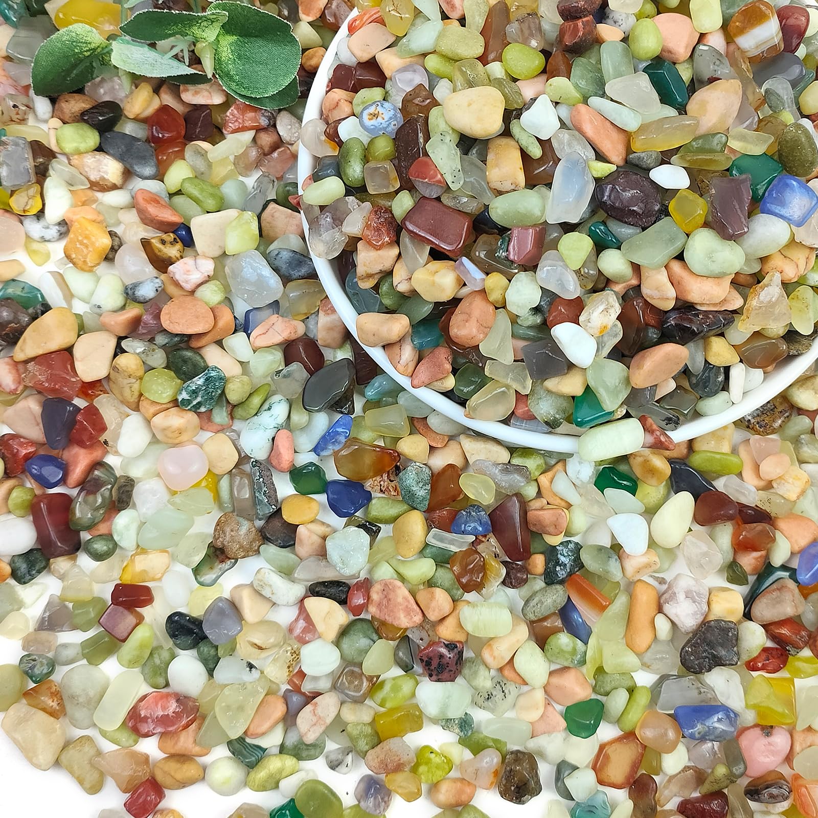 SHIZWU 5lb colorful pebbles for succulents brighten pots and improve moisture retention