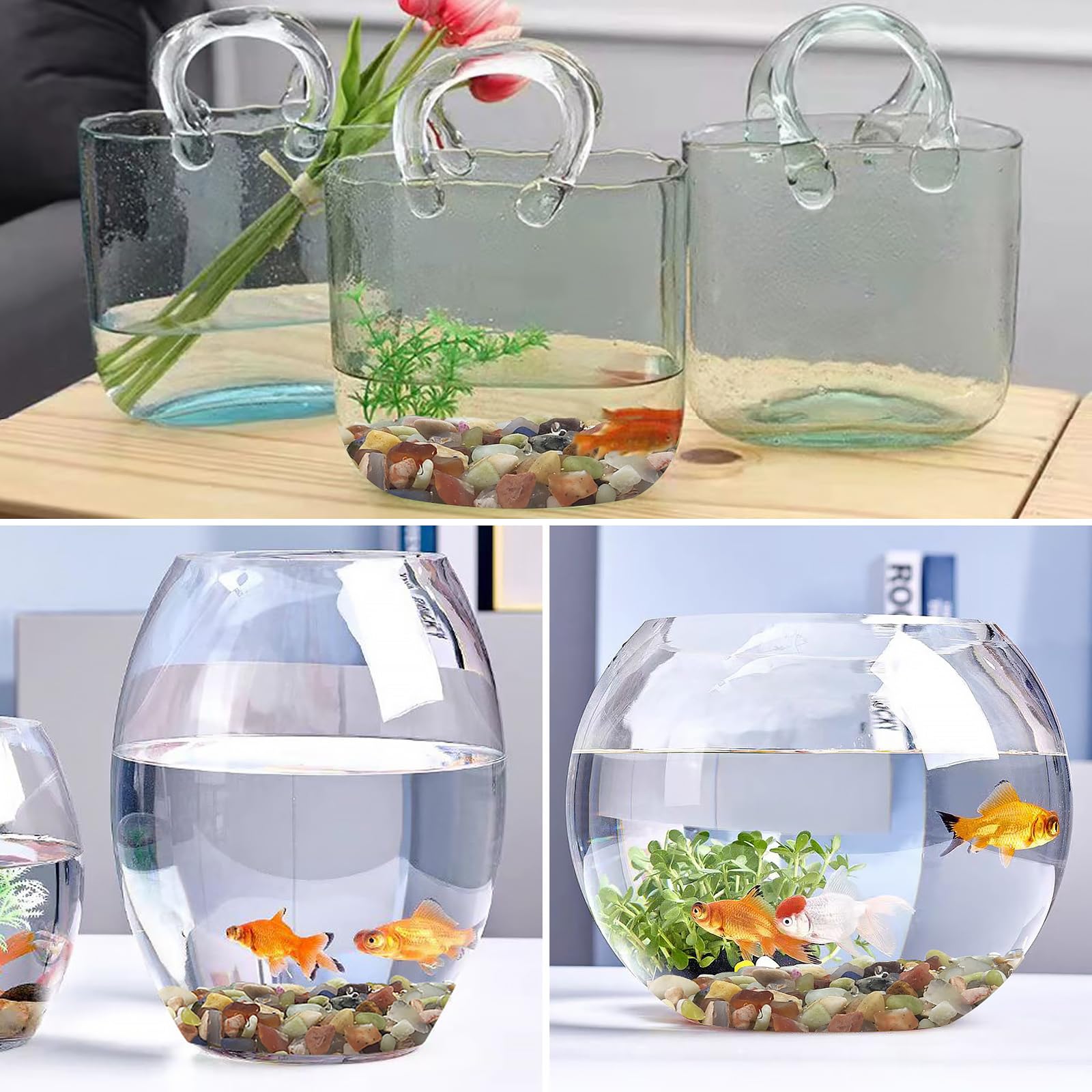 SHIZWU indoor plant top-layer pebbles reduce soil splash and mess