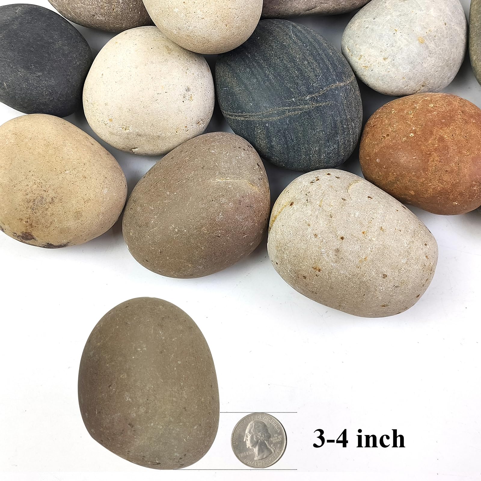SHIZWU natural mixed color river rocks for eco-friendly decor