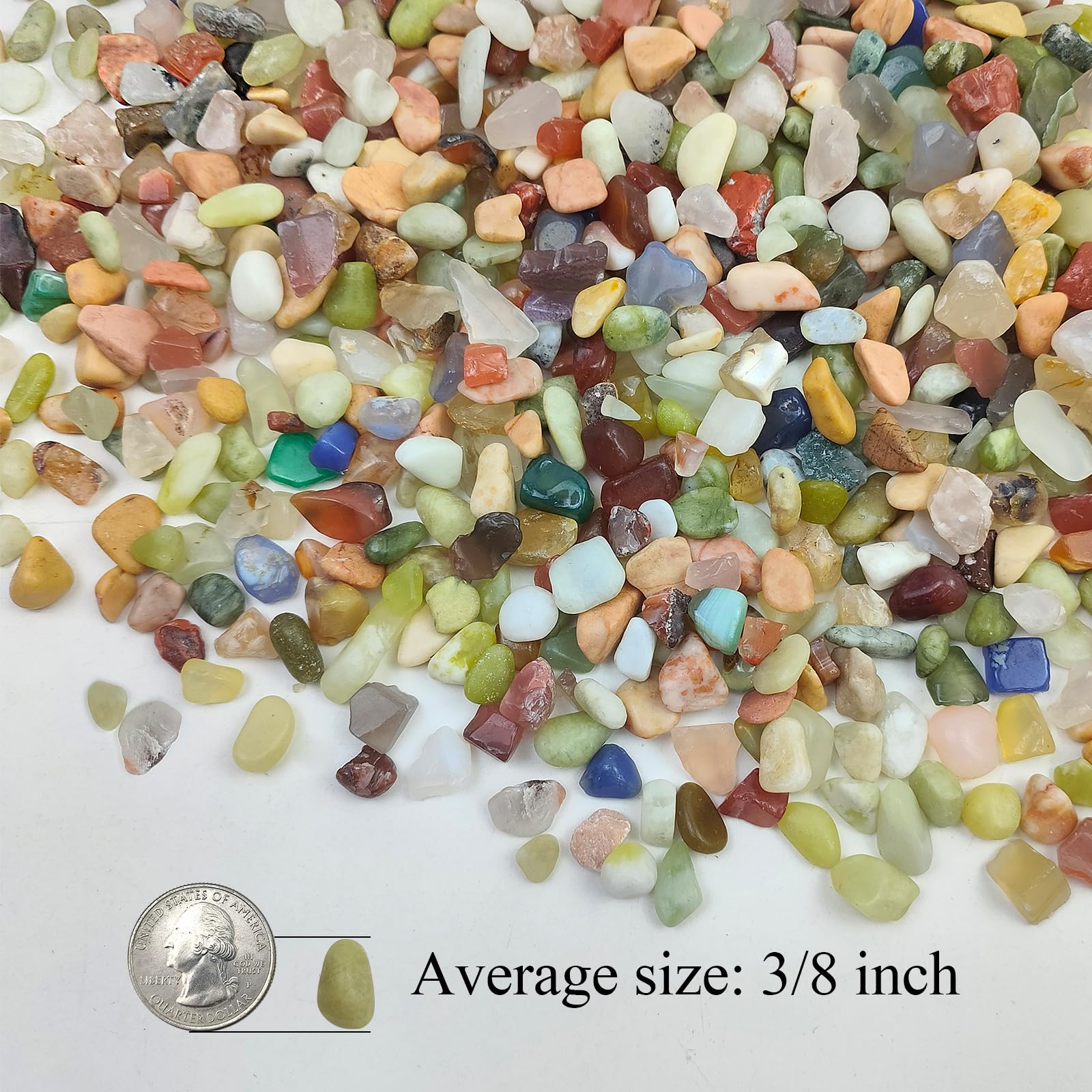 SHIZWU natural river rocks 3/8 inch ideal for cactus drainage and decor