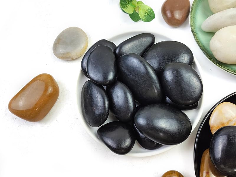 SHIZWU outdoor decor stones brighten gardens, paths, and fountains with smooth texture