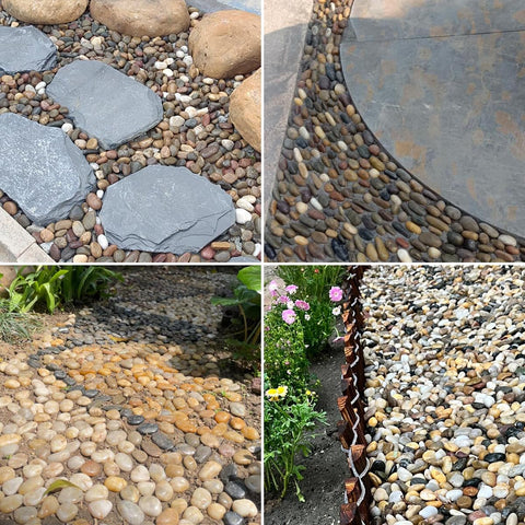 SHIZWU river rocks stay smooth and safe for outdoor stepping areas.