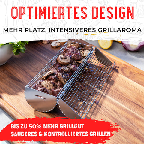 Durable stainless steel construction resists rust during outdoor grilling