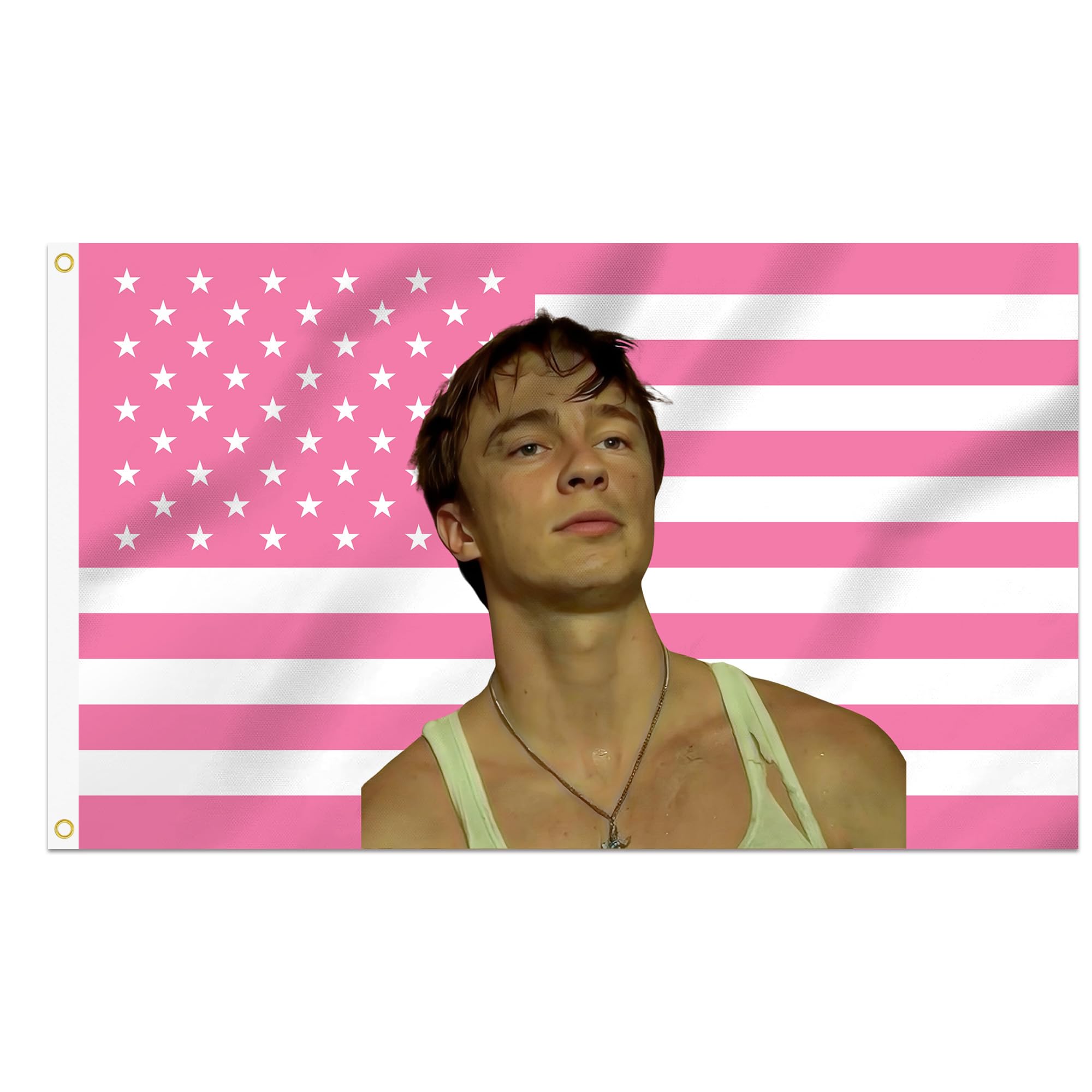 Shmbada Drew Starkey flag with double-stitch edges and brass grommets for durable display