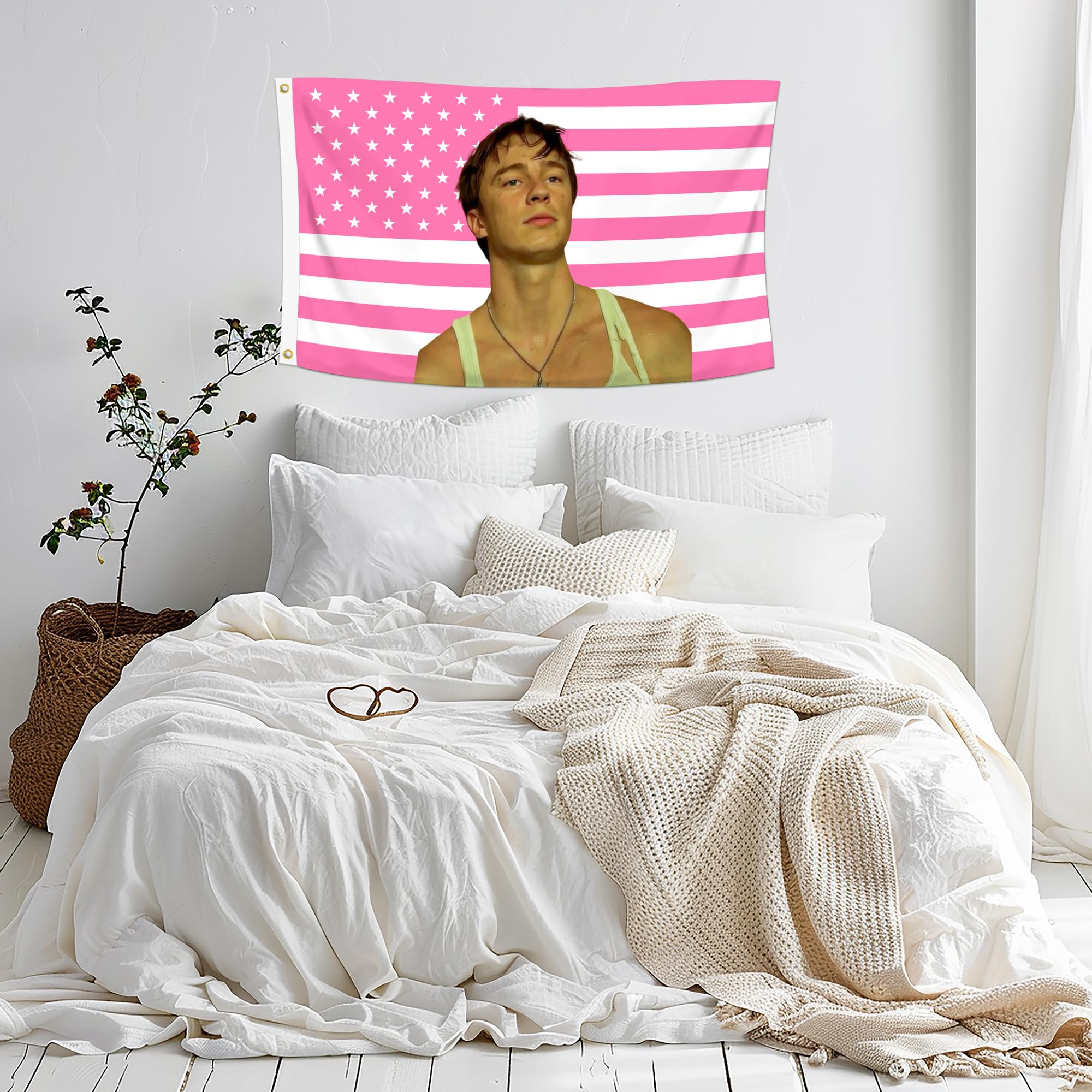 Shmbada Drew Starkey flag serves as a versatile room backdrop or event banner