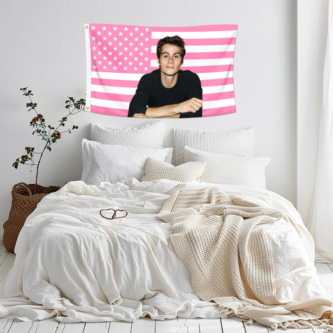 Shmbada Dylan O'Brien flag with brass grommets for easy hanging