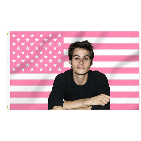 Shmbada Dylan O'Brien 3x5 flag outdoors on porch boosts curb appeal