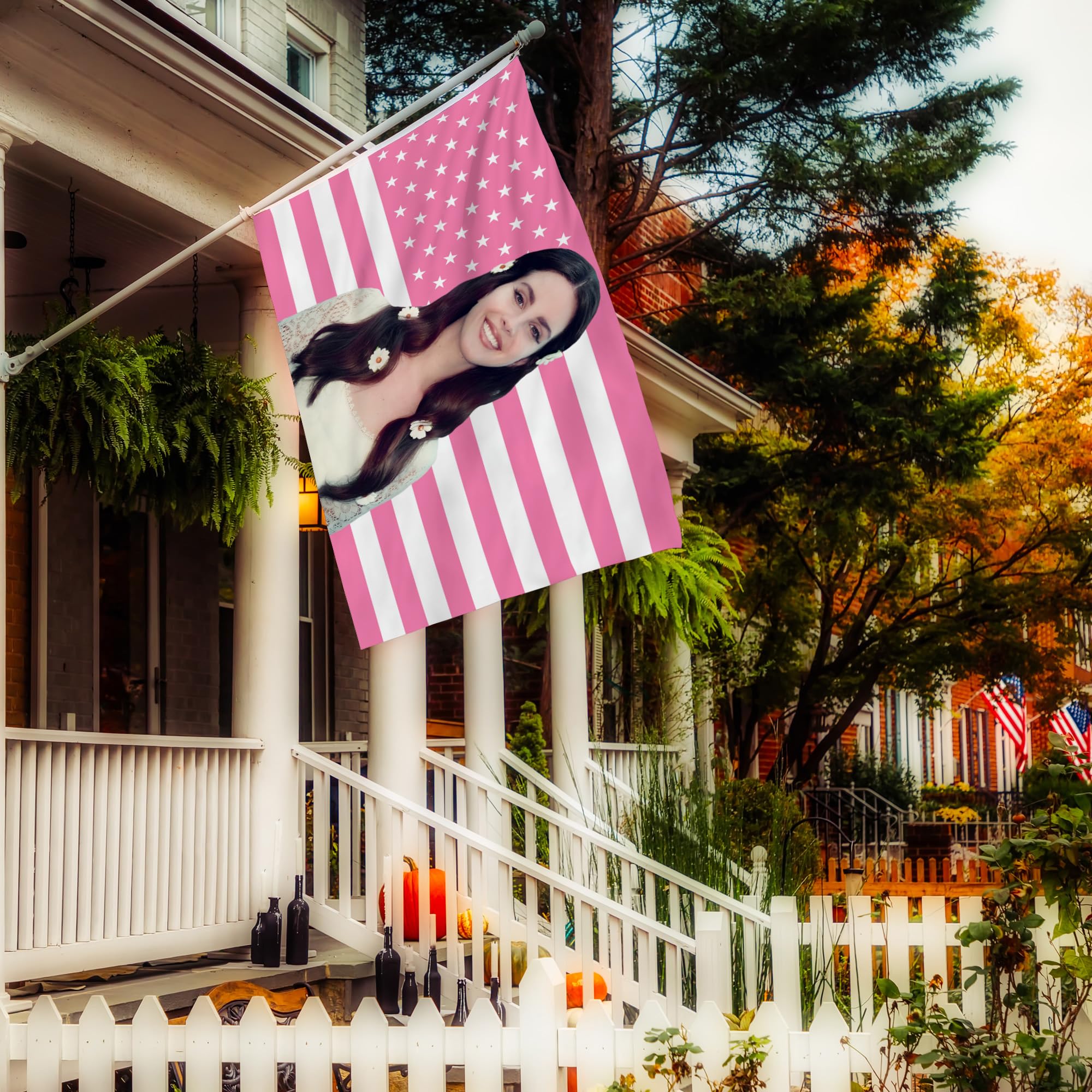 Shmbada LanaDel flag makes a gift for fans seeking bold decor.