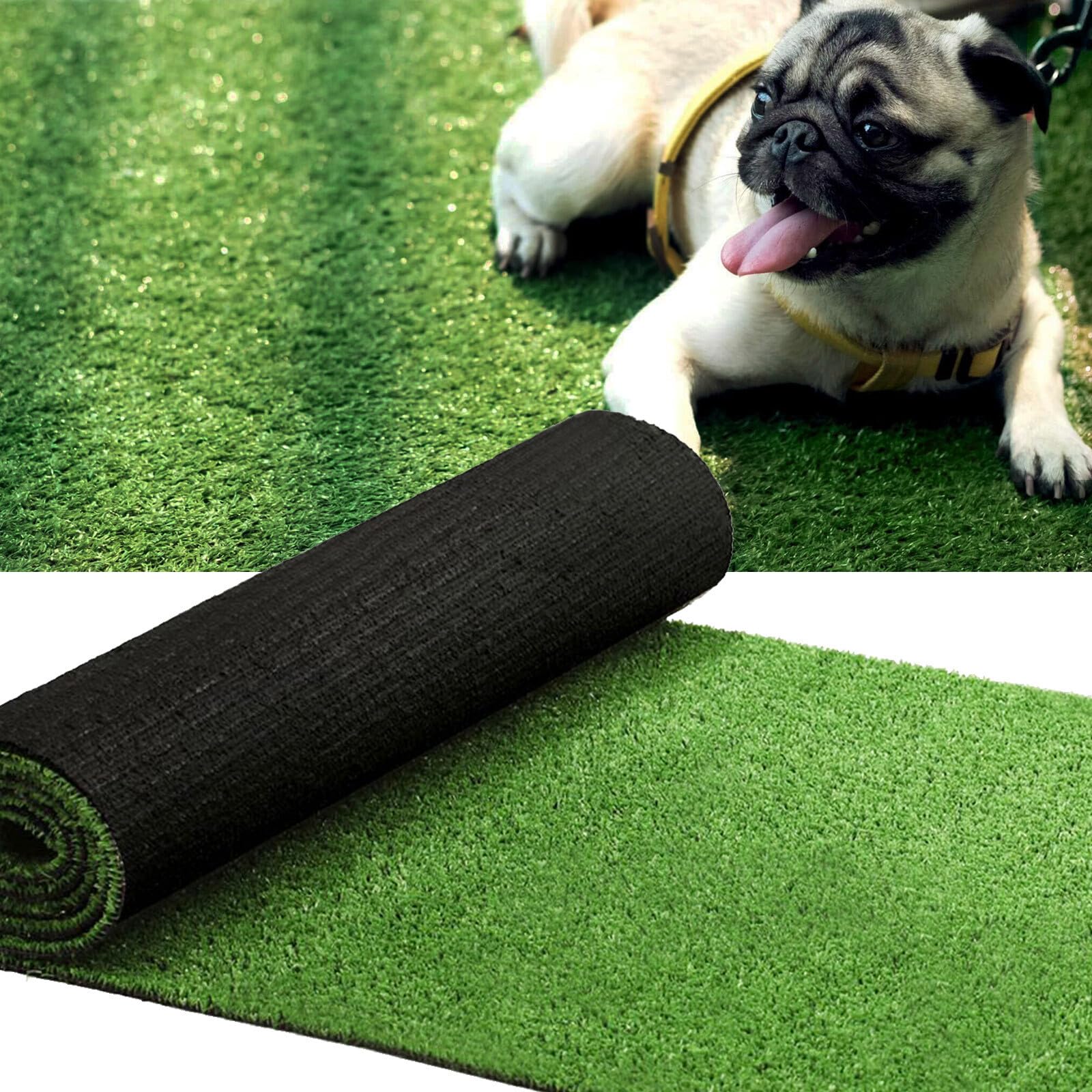 SHNOSU artificial grass turf 04inch close-up blades, soft texture for safe play.