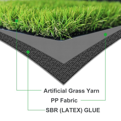 SHNOSU artificial grass turf rug deck lawn creates safe play area with easy cleaning.
