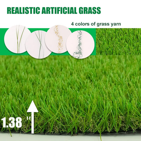 SHNOSU artificial grass rug pool-deck area offers slip-resistant comfort and dry surfaces.