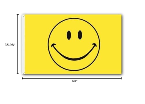Shoe String King Smiley Face Flag UV-resistant colors stay vibrant