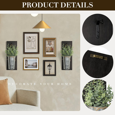 SHOHAYTO pine-wood-frame-planter: natural texture accents entryways or dining spaces.