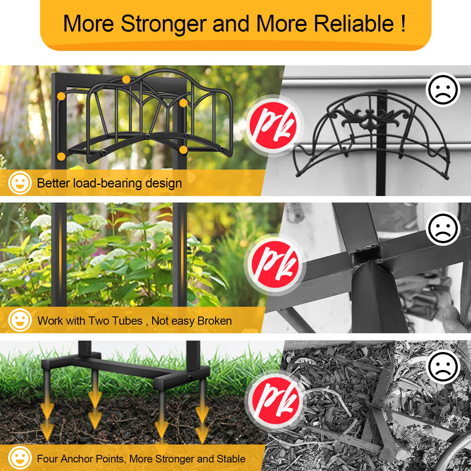 Shomextol detachable-freestanding-hose-hanger offers movable storage.