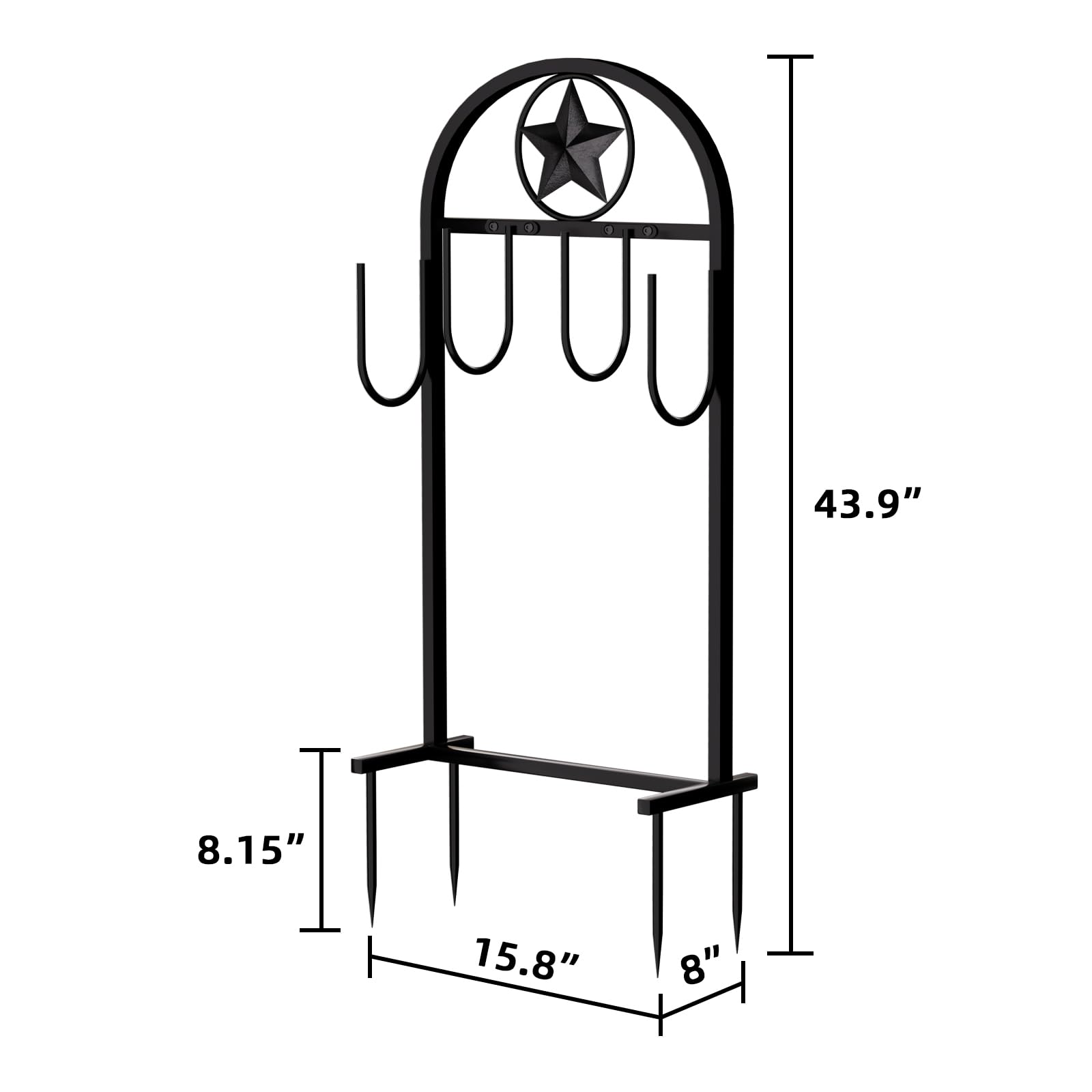 Shomextol detachable freestanding hose hanger offers portable yard organization.