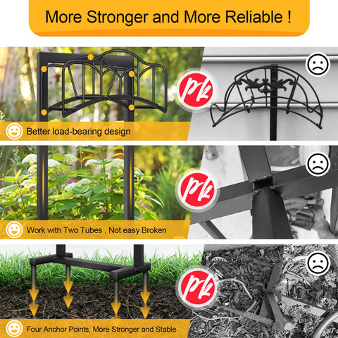 Shomextol detachable-freestanding-hose-hanger offers movable storage.
