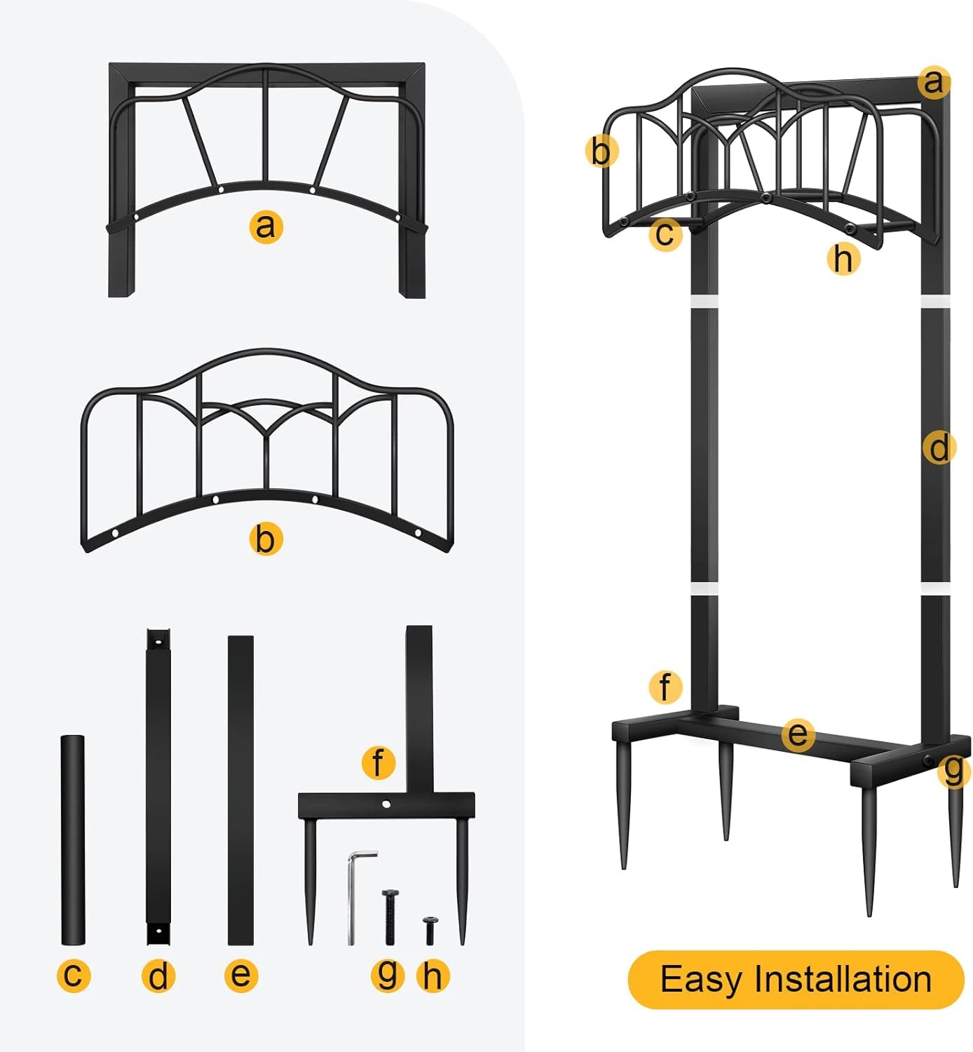 Shomextol freestanding storage lets you move hoses around the yard.