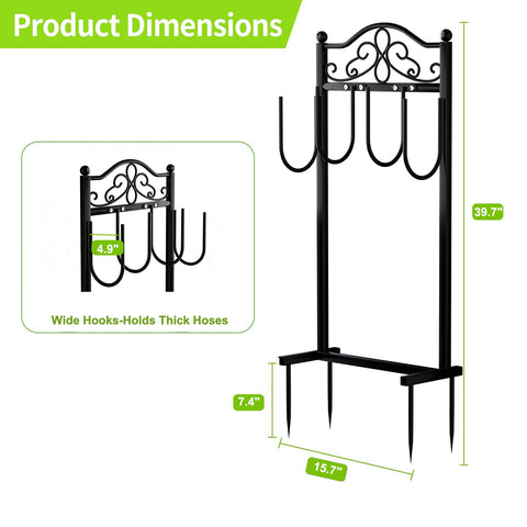 Shomextol hose holder four-spikes detail highlighting robust frame construction