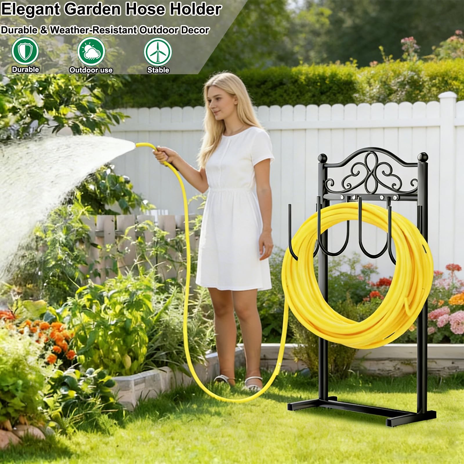 Shomextol hose holder weather-proof coating delivering rust resistance outdoors