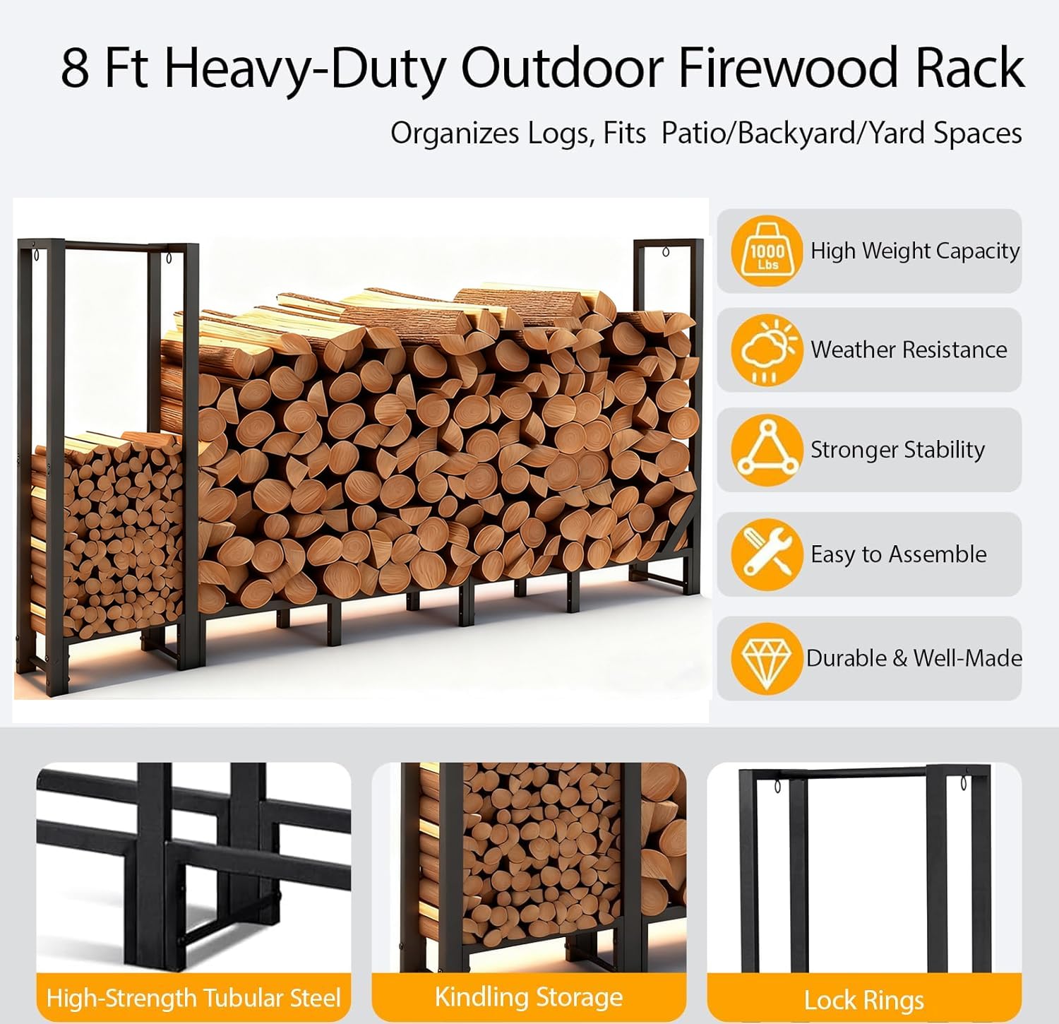 Shomextol solid legs provide a stable base on decks and patios.