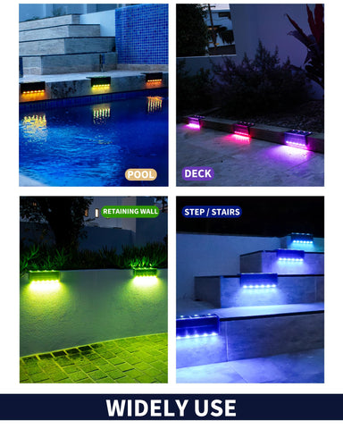 SHONELIGHTING 12-color RGBW LEDs create vibrant poolside mood lighting