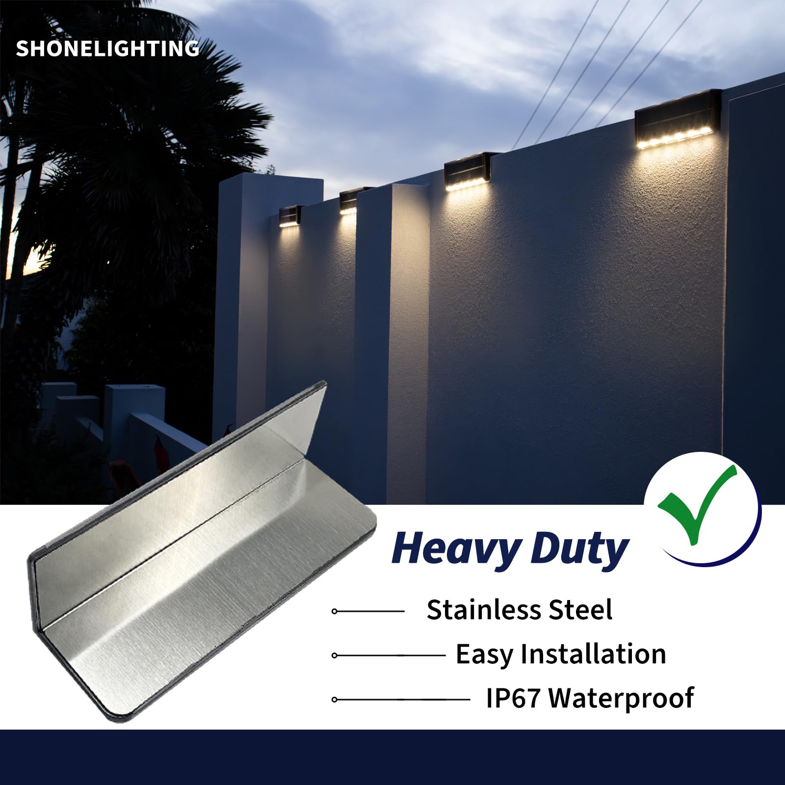 SHONELIGHTING low-profile edge-light reduces trip risk.
