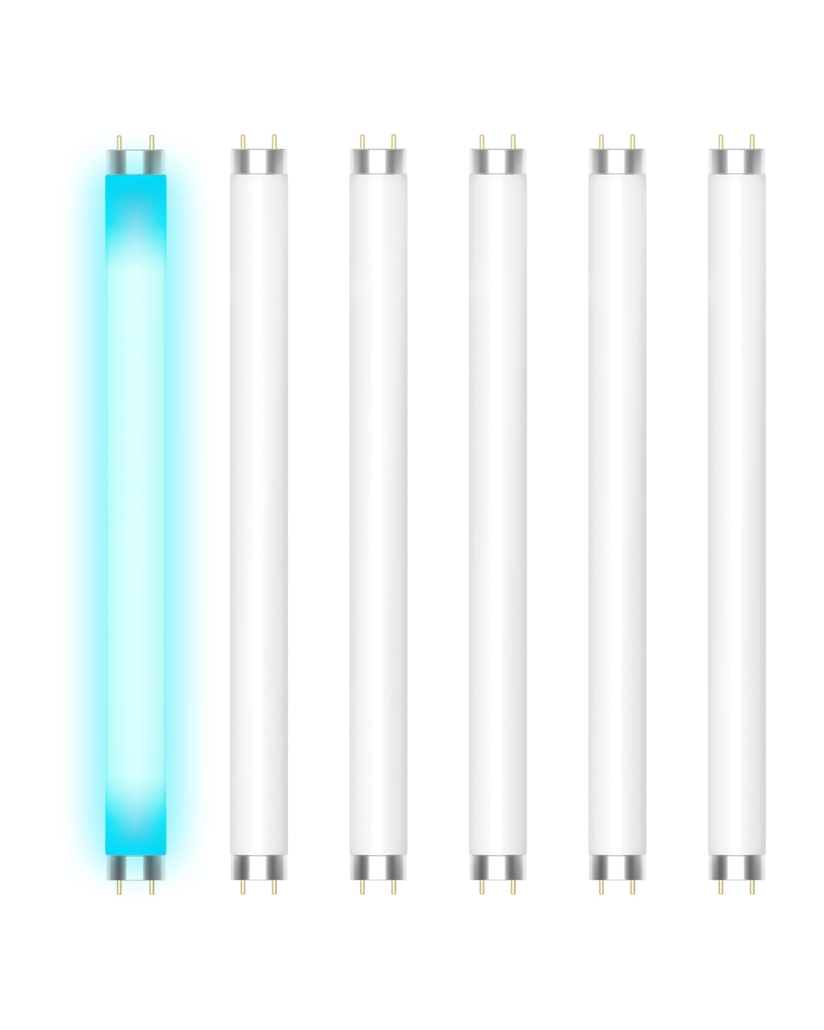 Shootingstar six-pack bug zapper bulbs emit 365nm light to attract insects without chemicals.
