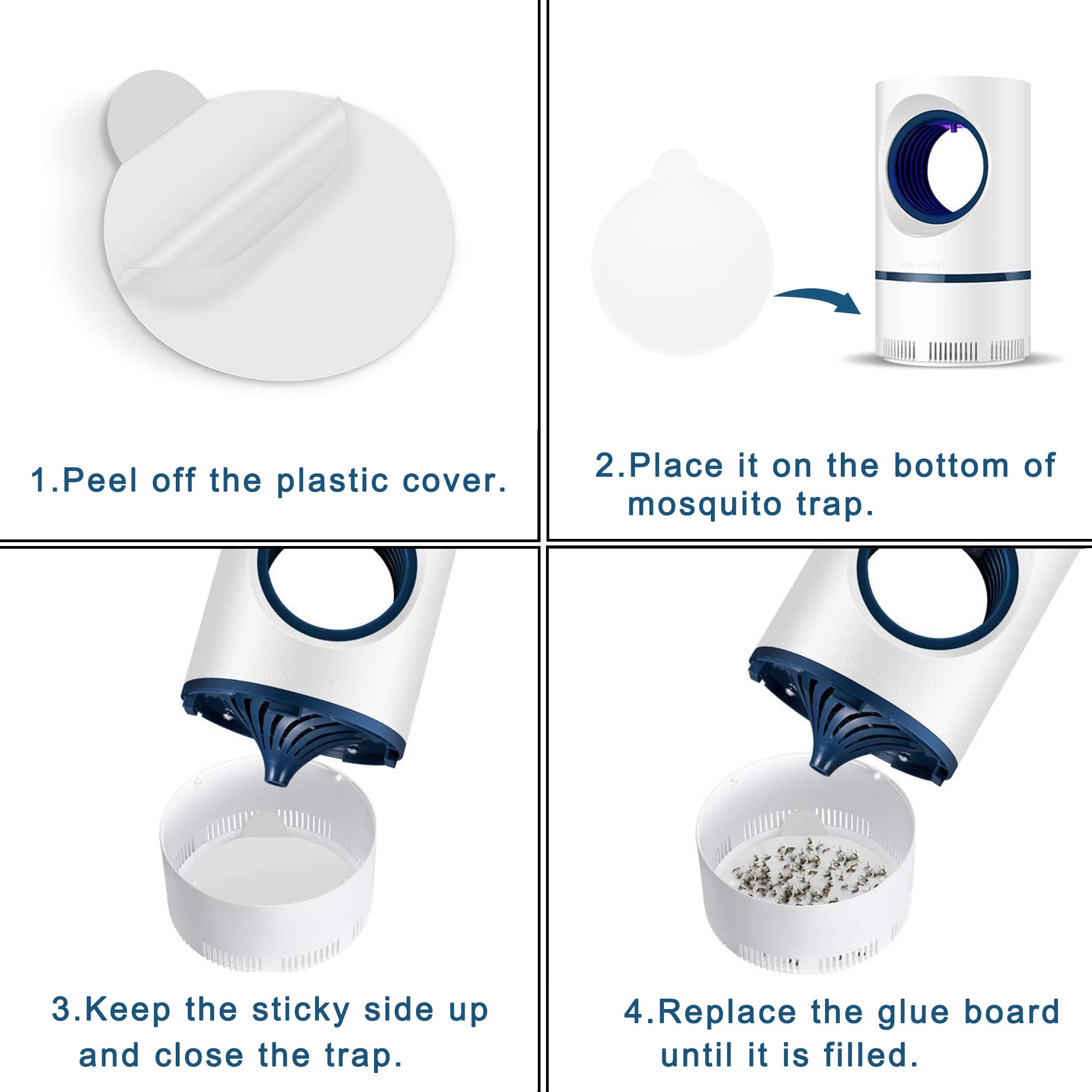 Shootingstar glue boards packaging inset highlighting 24-count refill.