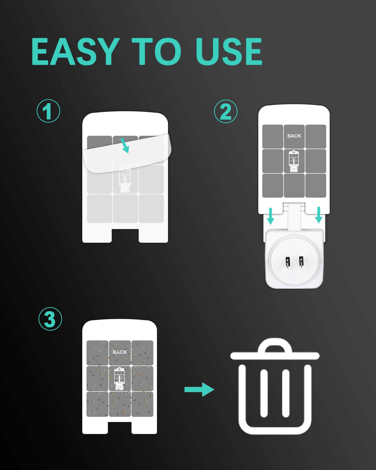 Shootingstar glue card with easy install for Dynatrap