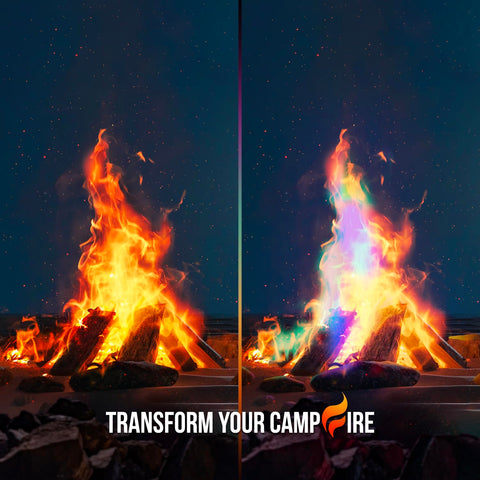 Shop Square Fire Dazzle colors change in real flames, creating a magical outdoor ambiance.