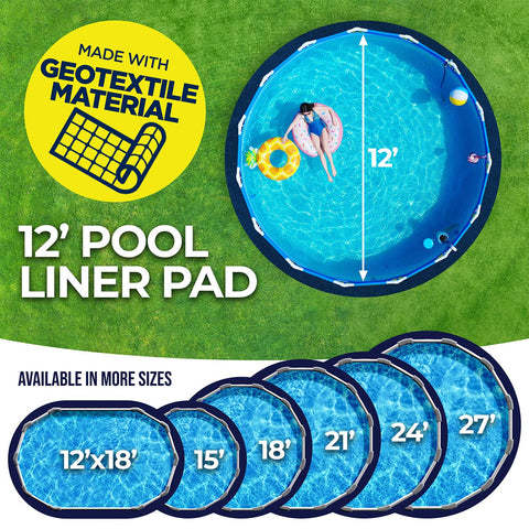 Shop Square liner pad protects metal components of above-ground pools.