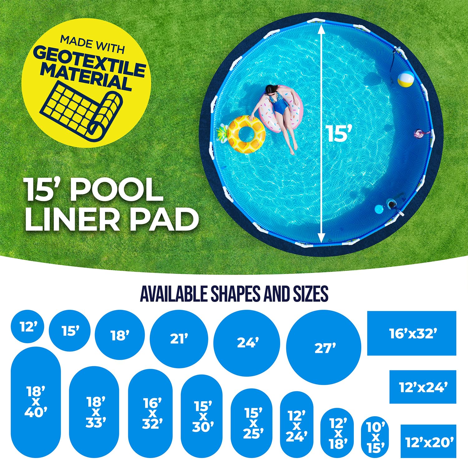 Shop Square under pool padding moisture-permeable design protects against moisture buildup