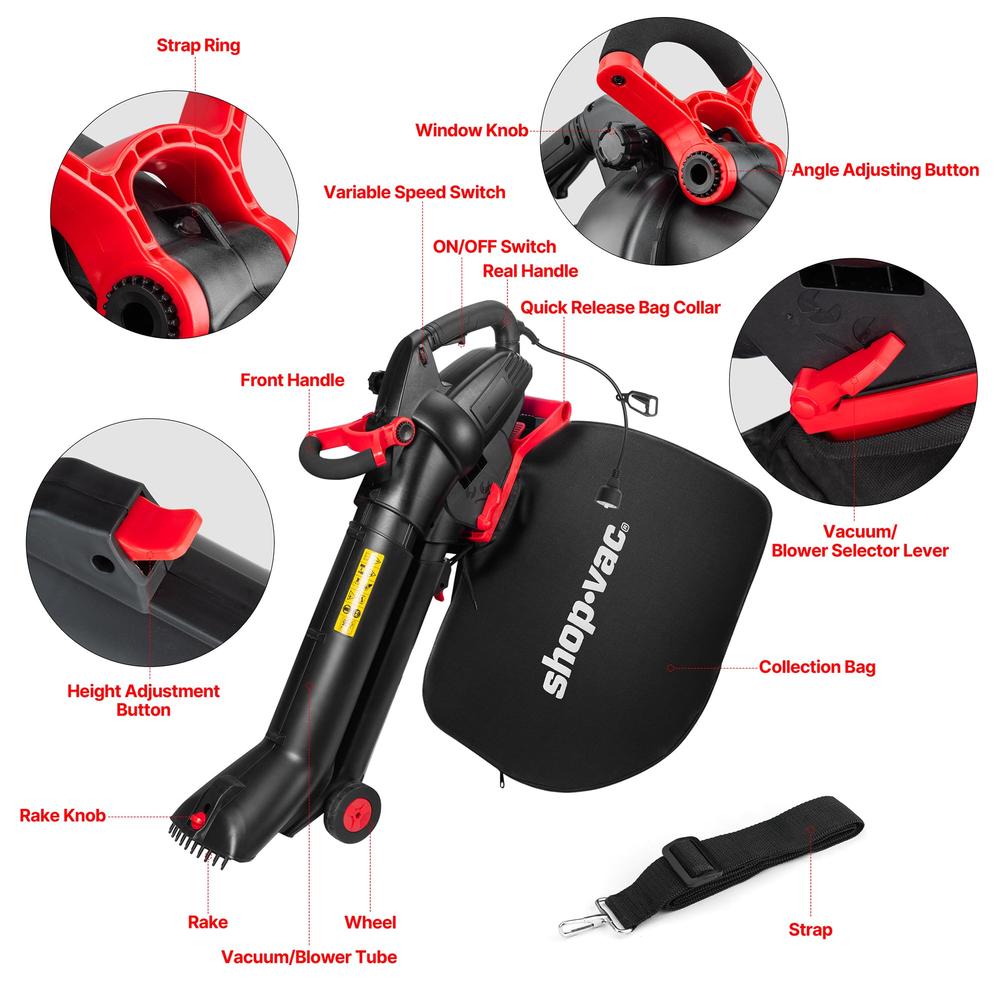 Shop-Vac 3-in-1 corded motor control demonstrates adjustable power for various tasks.