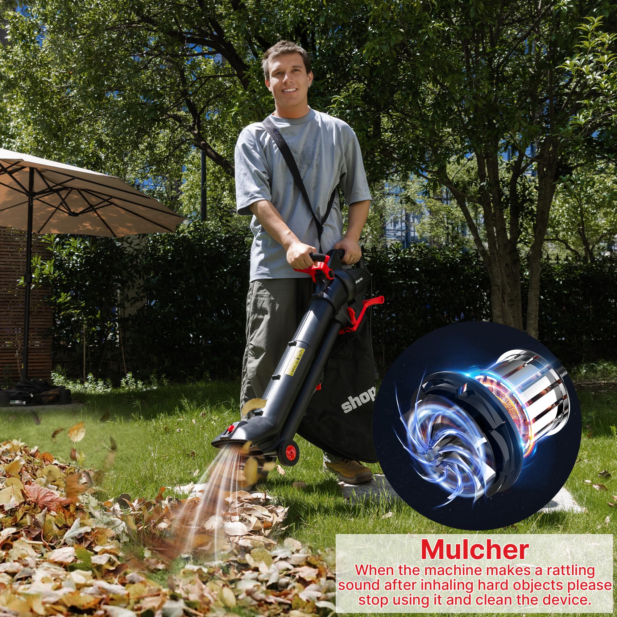Shop-Vac integrated wheels ease pushing and maneuverability.