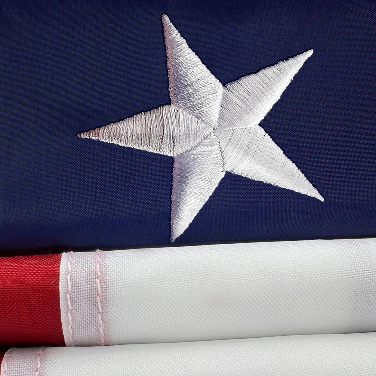 Shop72 American Flag 3x5 with embroidered stars for durable outdoor display